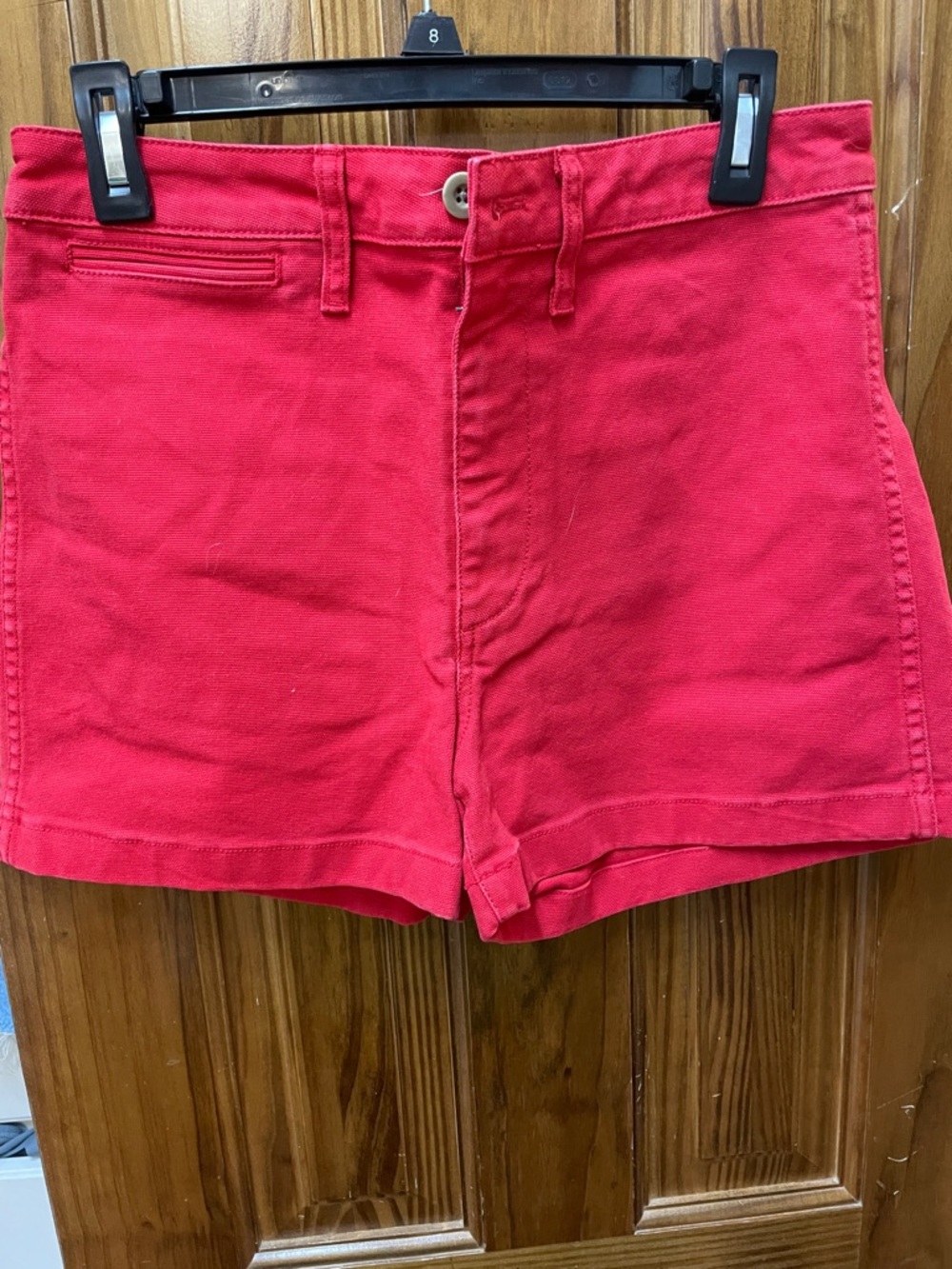 Madewell High-Waist Red Jean Shorts